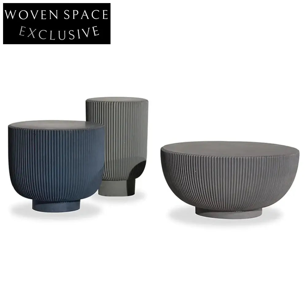 Modern Luxury Round Fiberglass Coffee Table for Living Room & Cafe Decor