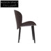 Modern Luxury Saddle Leather Dining Chair with Metal Legs High Back