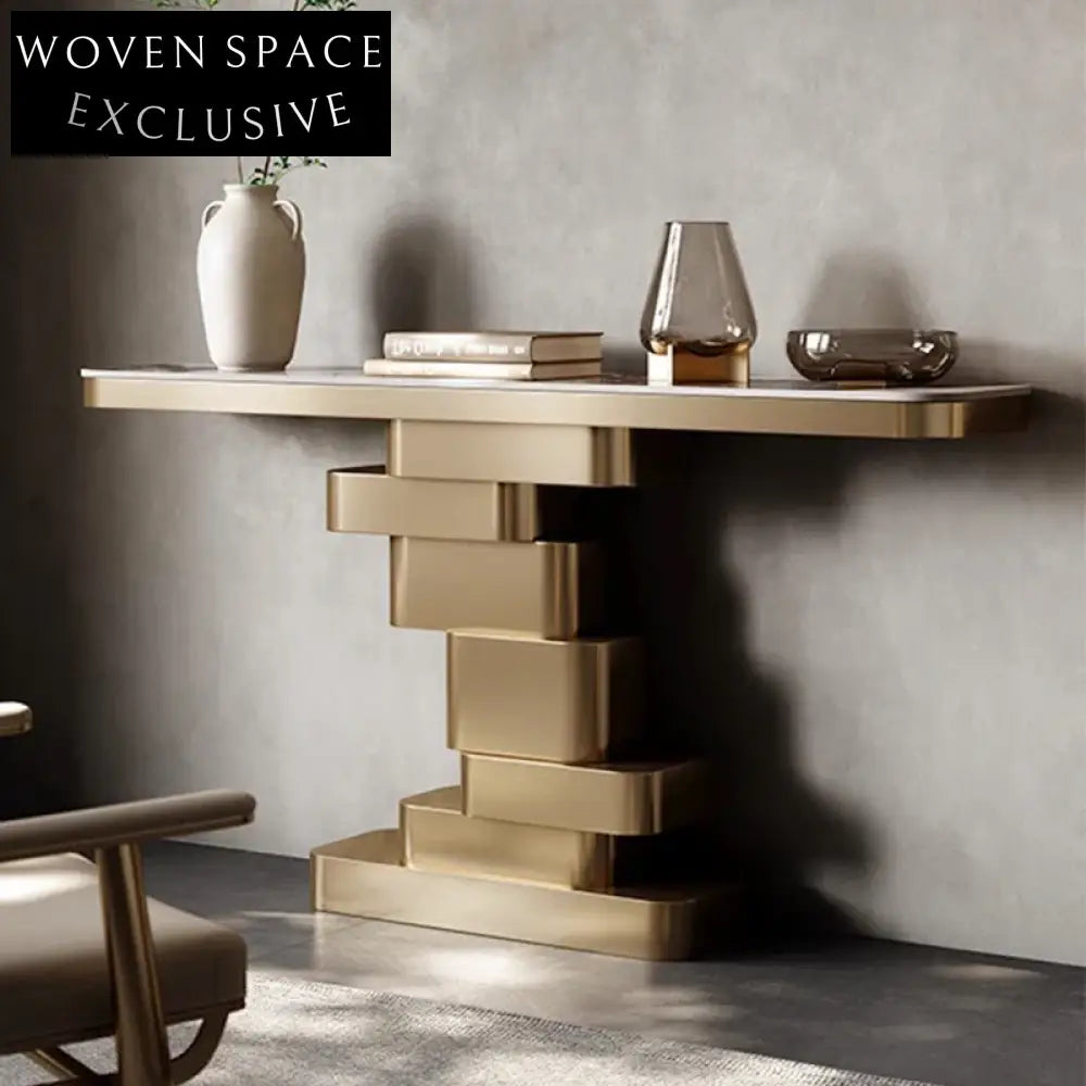 Modern Luxury Sintered Stone Top Entryway Living Room Accent Console Table