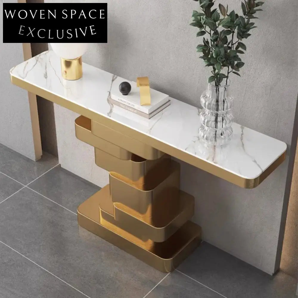 Modern Luxury Sintered Stone Top Entryway Living Room Accent Console Table