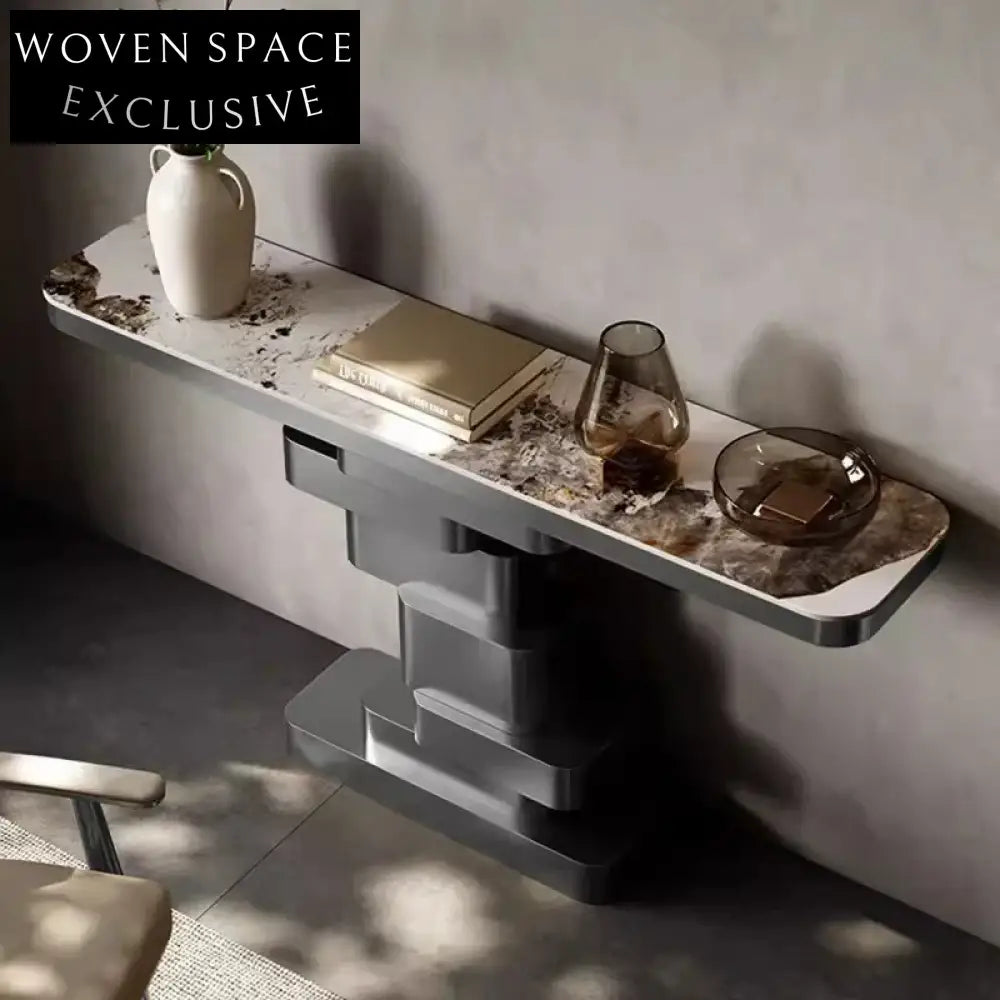 Modern Luxury Sintered Stone Top Entryway Living Room Accent Console Table