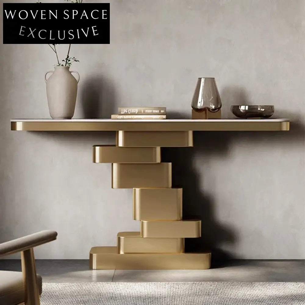 Modern Luxury Sintered Stone Top Entryway Living Room Accent Console Table