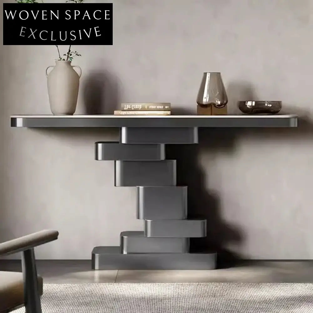 Modern Luxury Sintered Stone Top Entryway Living Room Accent Console Table