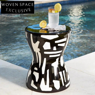 Modern Luxury Small Round Solid Wood End Table Nightstand for Living Room