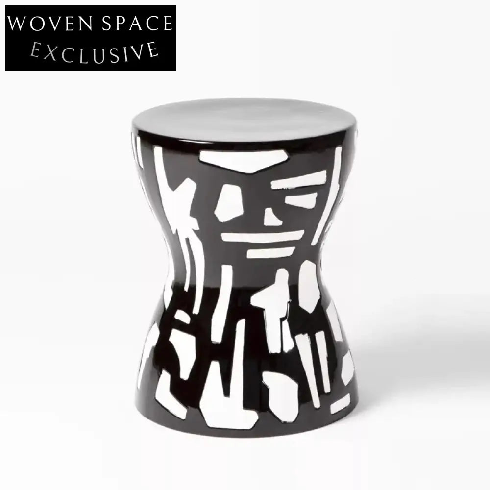 Modern Luxury Small Round Solid Wood End Table Nightstand for Living Room