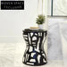 Modern Luxury Small Round Solid Wood End Table Nightstand for Living Room