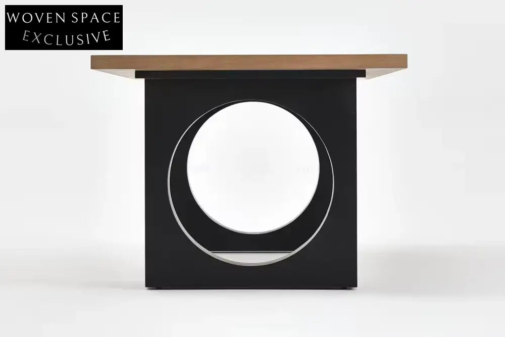 Elegant Modern Luxury Solid Oak Dual-Tier Round Coffee Table for Living Rooms