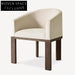 Modern Luxury Solid Oak Wood Upholstered Fabric Dining Chair for Kitchen