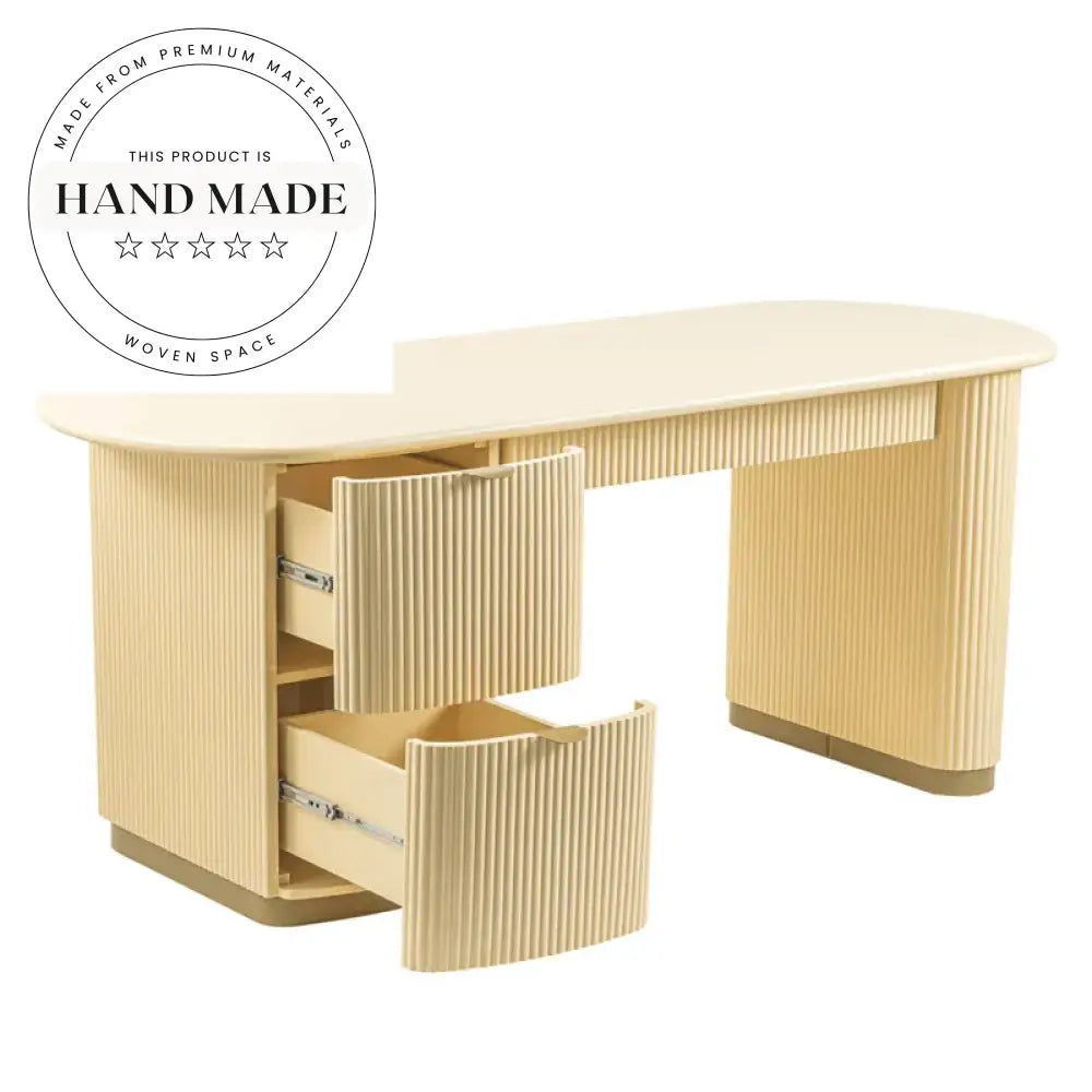 Modern Luxury Solid Wood 3-Drawer Secretaire Writing Desk