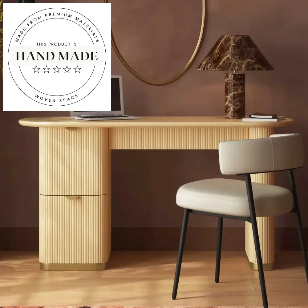 Modern Luxury Solid Wood 3-Drawer Secretaire Writing Desk