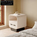 Modern Luxury Solid Wood Bedroom Furniture, White Nightstand with Drawer
