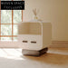 Modern Luxury Solid Wood Bedroom Furniture, White Nightstand with Drawer