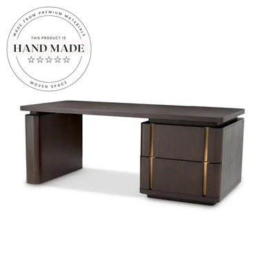 Modern Luxury Solid Wood Black Home Office Writing Desk