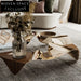 Modern Luxury Solid Wood Metal Living Room Center Coffee Table