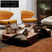 Modern Luxury Solid Wood Metal Living Room Center Coffee Table