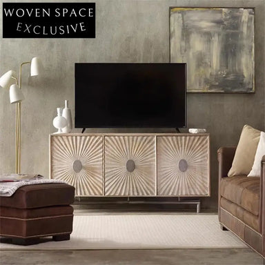 Modern Luxury Solid Wood Multi-Purpose Storage Cabinet for Living Room, Kitchen