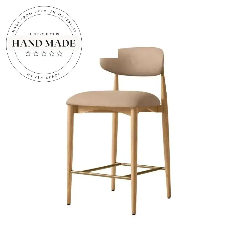 Modern Luxury Solid Wood Swivel Adjustable Bar Stool Dining Chair