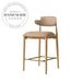 Modern Luxury Solid Wood Swivel Adjustable Bar Stool Dining Chair