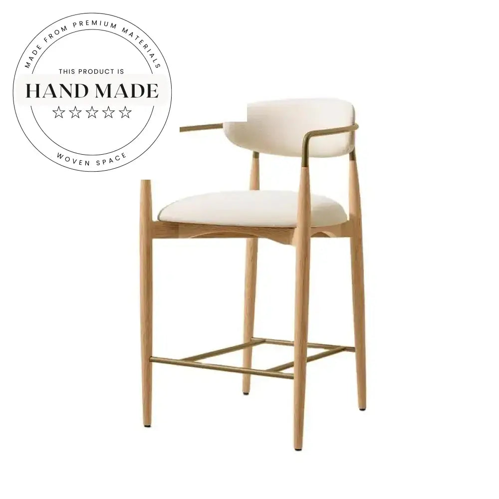 Modern Luxury Solid Wood Swivel Adjustable Bar Stool Dining Chair