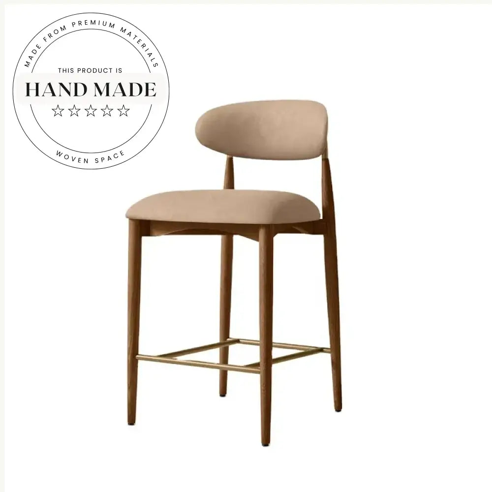 Modern Luxury Solid Wood Swivel Adjustable Bar Stool Dining Chair
