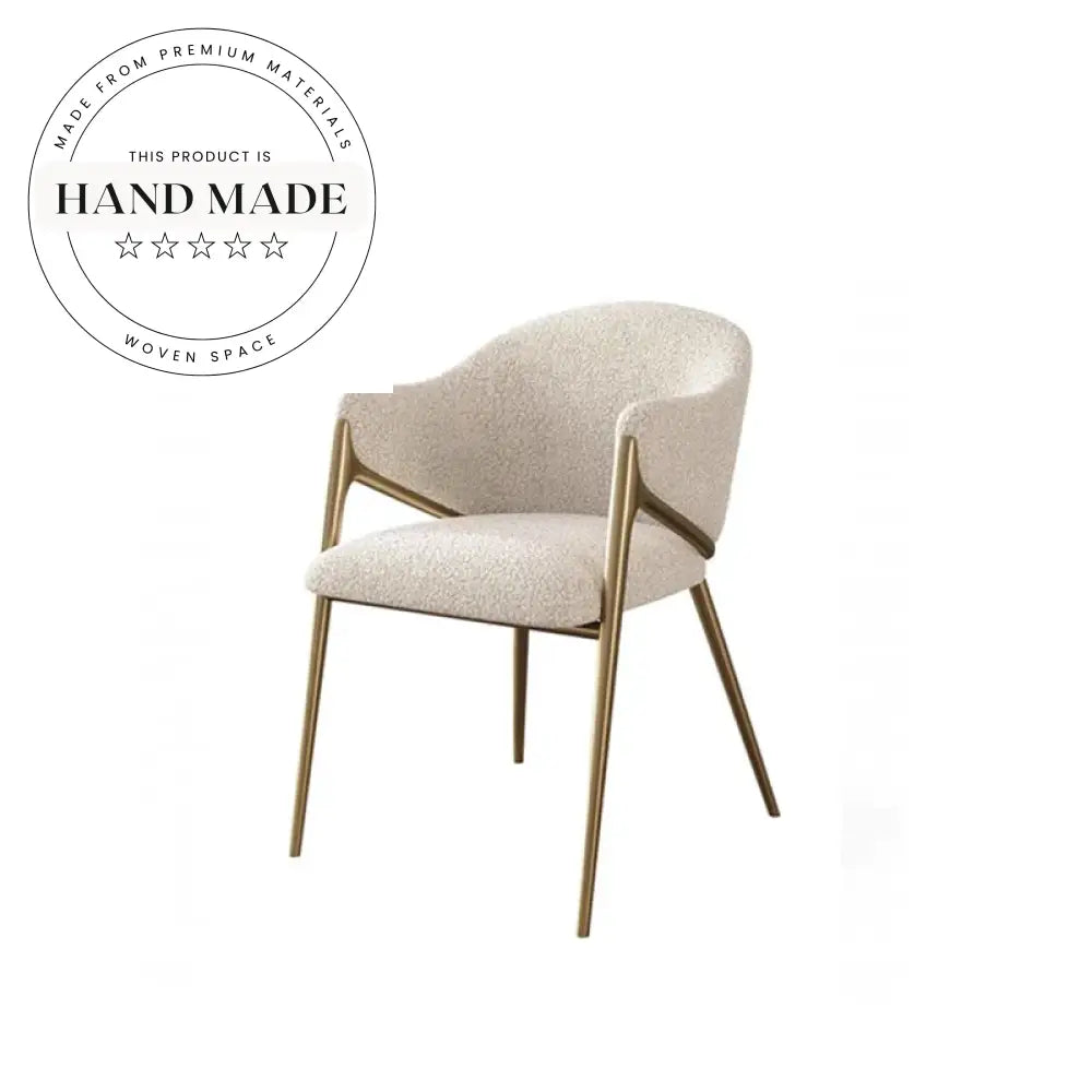 Modern Luxury Stainless Steel Fabric Padded Dining Accent Chair