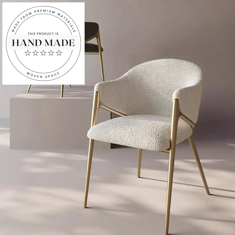 Modern Luxury Stainless Steel Fabric Padded Dining Accent Chair