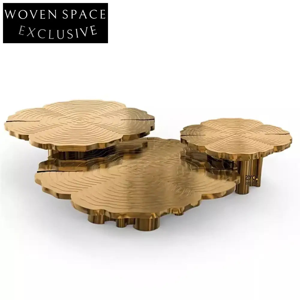 Modern Luxury Stainless Steel Frame Living Room Sofa Center Table