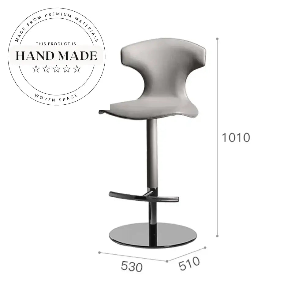 Modern Luxury Stainless Steel Lift Rotating Leather Bar Stool