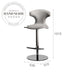 Modern Luxury Stainless Steel Lift Rotating Leather Bar Stool
