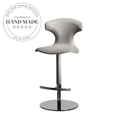 Modern Luxury Stainless Steel Lift Rotating Leather Bar Stool