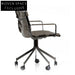Modern Luxury Stainless Steel Lifted Rotation Wheeling Study Armrest Accent Chair