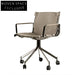 Modern Luxury Stainless Steel Lifted Rotation Wheeling Study Armrest Accent Chair