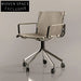 Modern Luxury Stainless Steel Lifted Rotation Wheeling Study Armrest Accent Chair