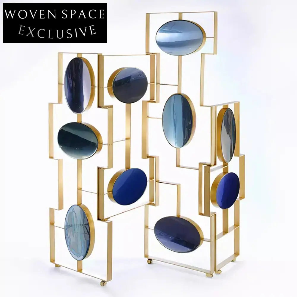 Modern Luxury Stainless Steel Room Divider Wall Partition Entrance Decor Screen