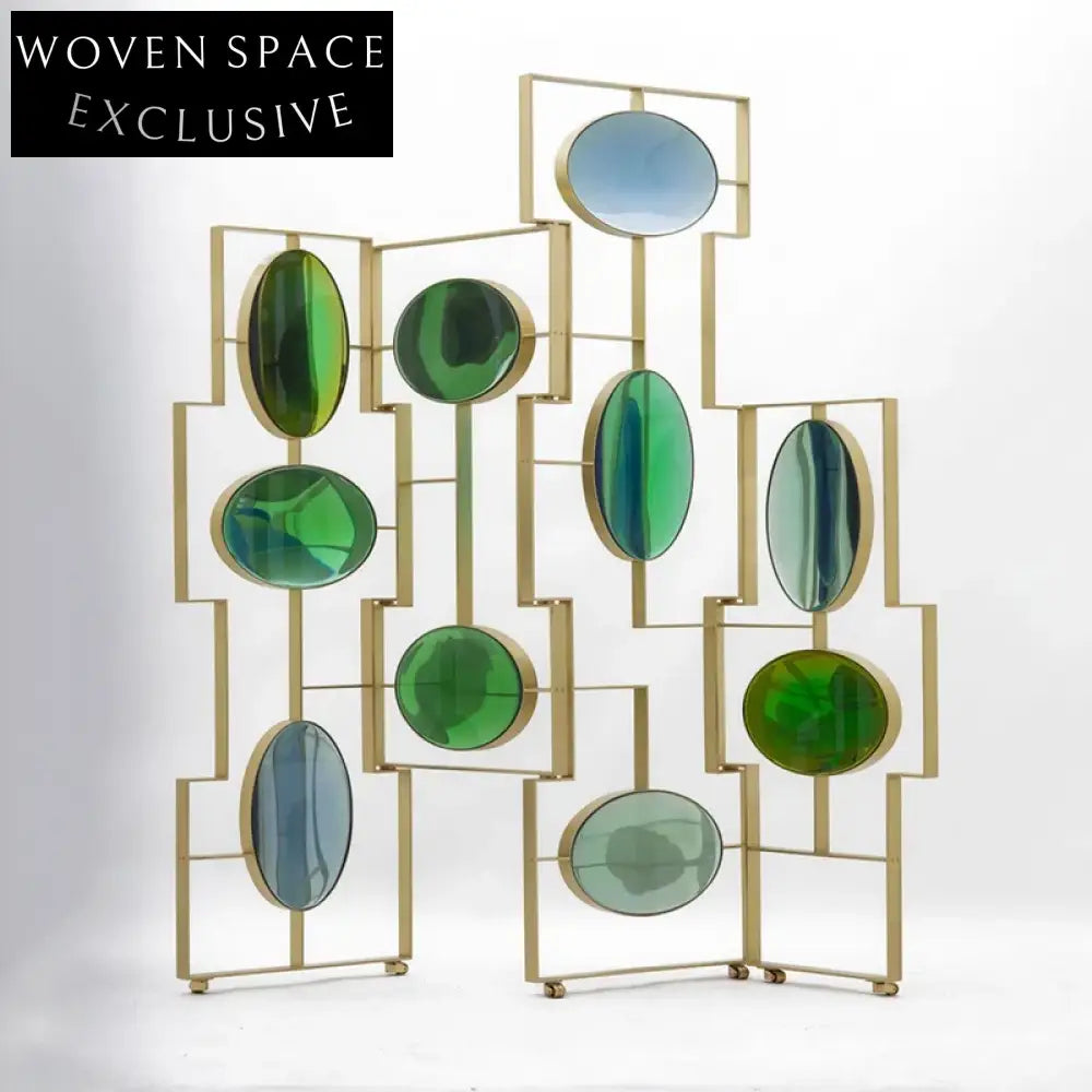 Modern Luxury Stainless Steel Room Divider Wall Partition Entrance Decor Screen