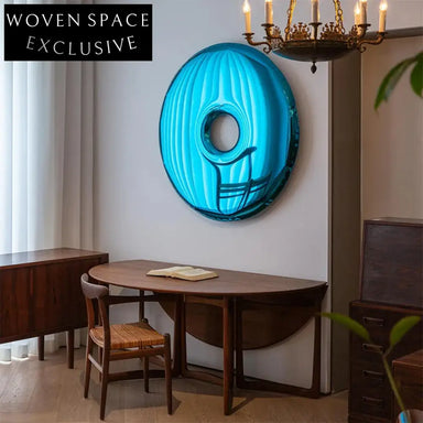 Modern Luxury Stainless Steel Round Wall Mirror Multi-Color Accent Decor