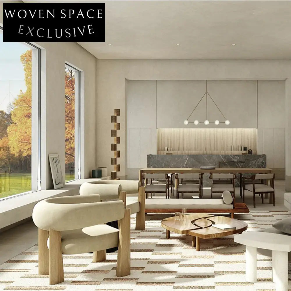 Modern Luxury Suede Upholstered Ash Wood Frame Dining Arm Chair