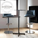 Modern Luxury Swivel Bar Stool, Genuine Leather High-Back Counter Seat