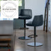 Modern Luxury Swivel Bar Stool, Genuine Leather High-Back Counter Seat