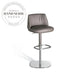 Modern Luxury Swivel Bar Stool, Genuine Leather High-Back Counter Seat