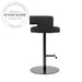 Modern Luxury Swivel Bar Stool, Velvet Upholstered, Metal Frame, Height Adjustable