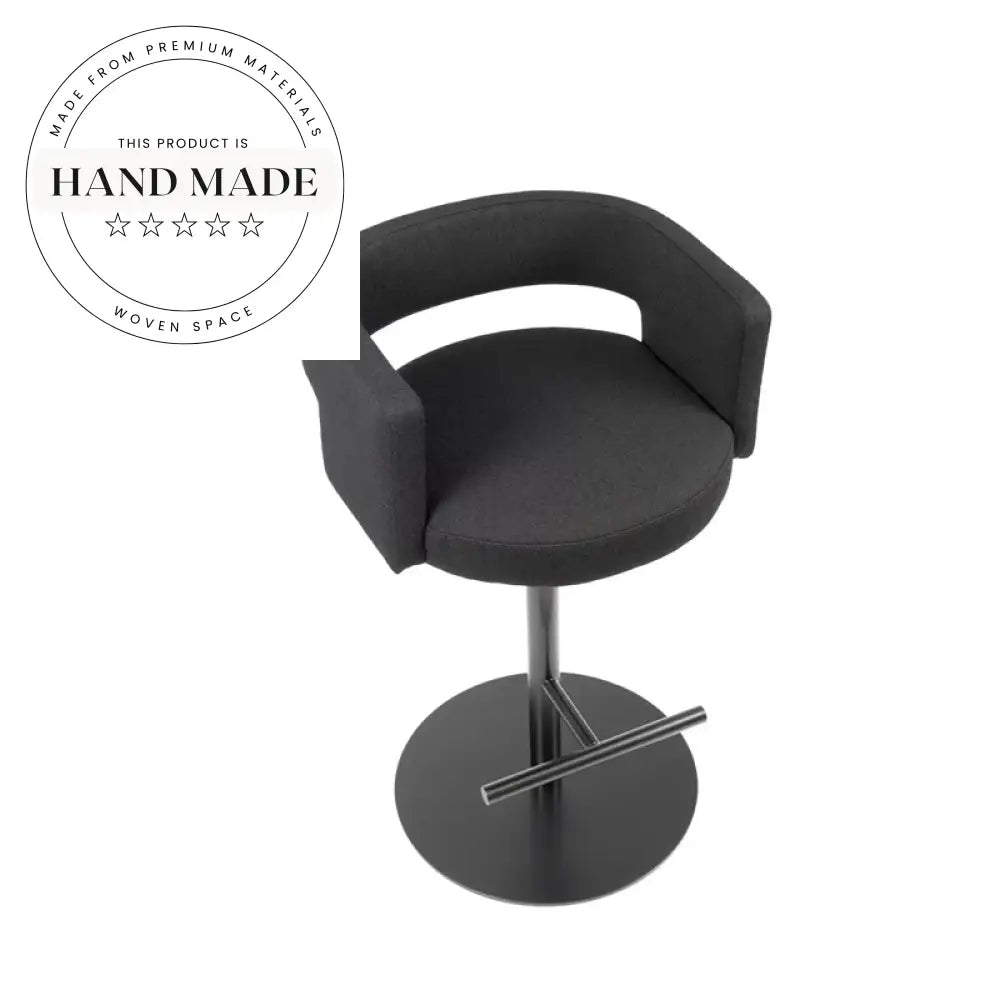 Modern Luxury Swivel Bar Stool, Velvet Upholstered, Metal Frame, Height Adjustable