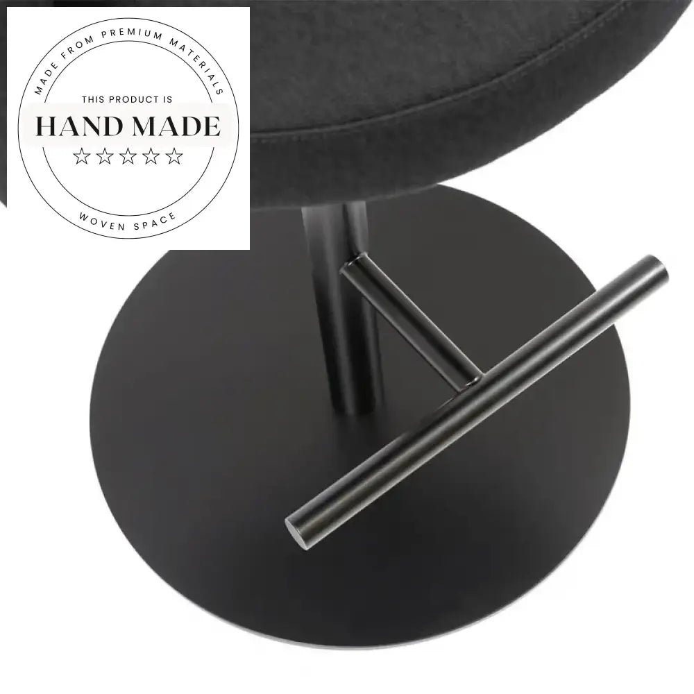 Modern Luxury Swivel Bar Stool, Velvet Upholstered, Metal Frame, Height Adjustable