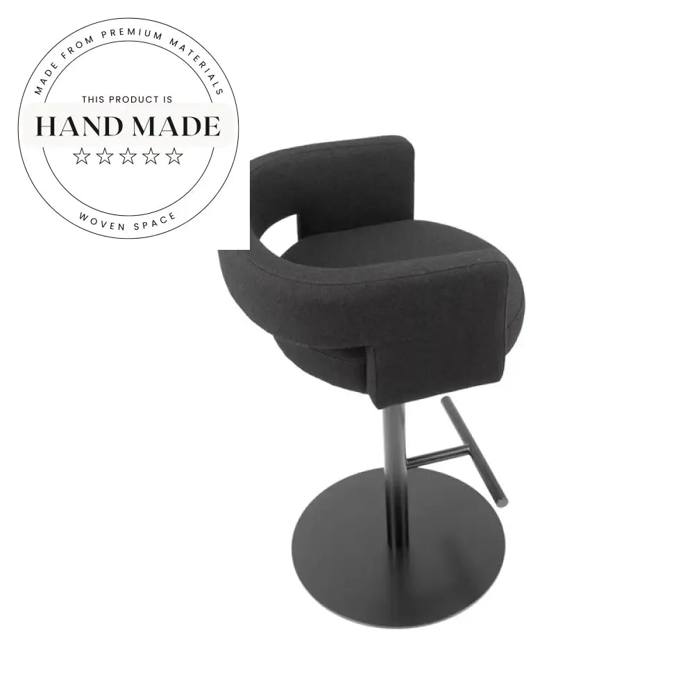 Modern Luxury Swivel Bar Stool, Velvet Upholstered, Metal Frame, Height Adjustable