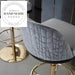 Modern Luxury Swivel Golden Metal High Counter Bar Stool Chair