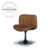 Modern Luxury Swivel Leather and Fabric Alien Back Dining Chair