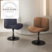Modern Luxury Swivel Leather and Fabric Alien Back Dining Chair
