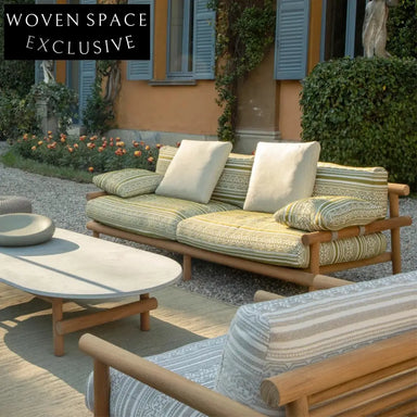 Modern Luxury Teak Wood Outdoor Sofa Set All-Weather Garden Patio Furniture