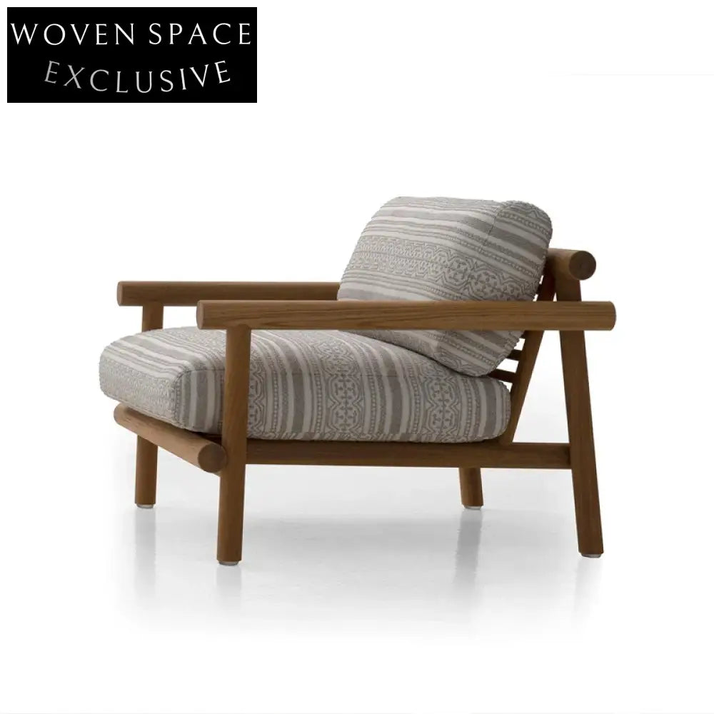 Modern Luxury Teak Wood Outdoor Sofa Set All-Weather Garden Patio Furniture