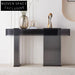 Modern Luxury Tempered Glass Console Table with Stainless Steel Frame for Hallway